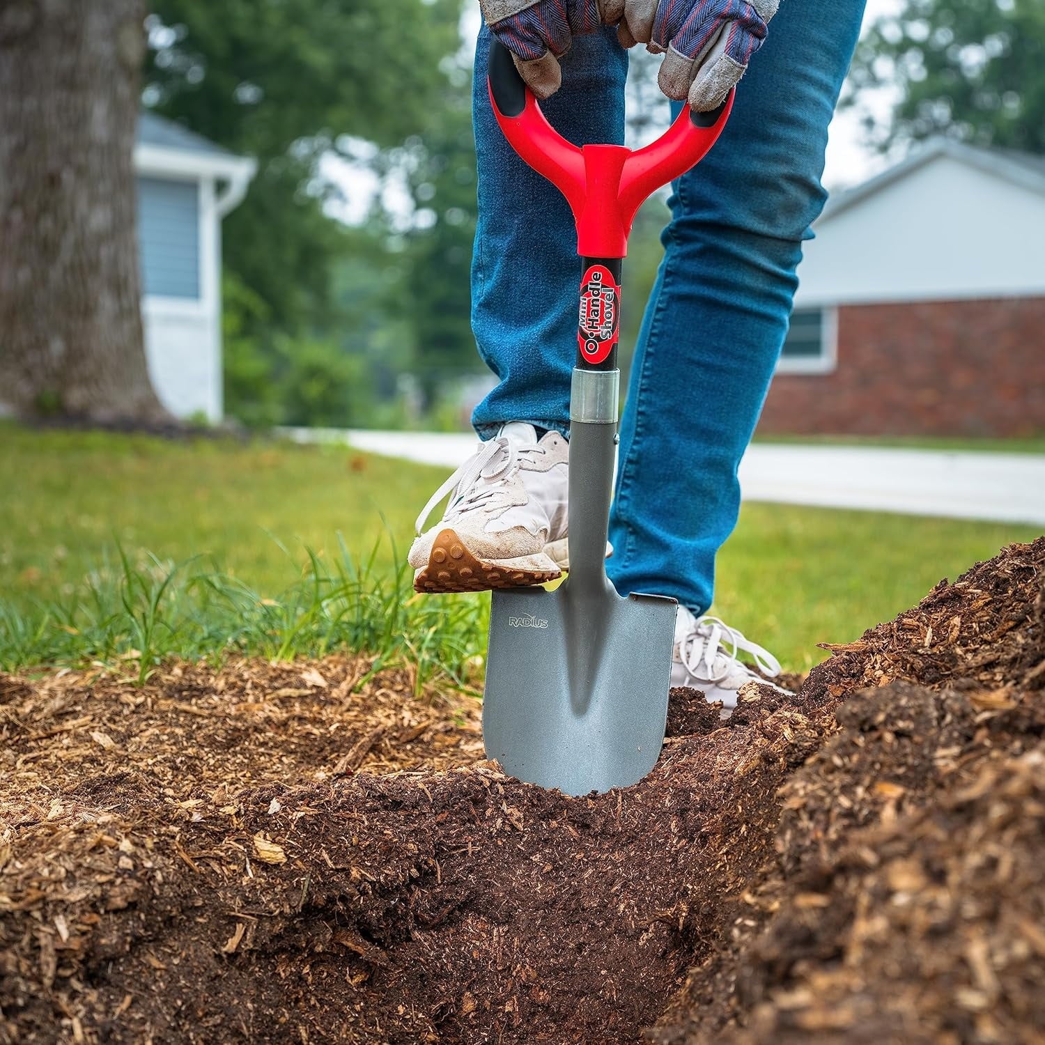 Radius Garden 27211 Mini Pro Lite Floral Shovel Red