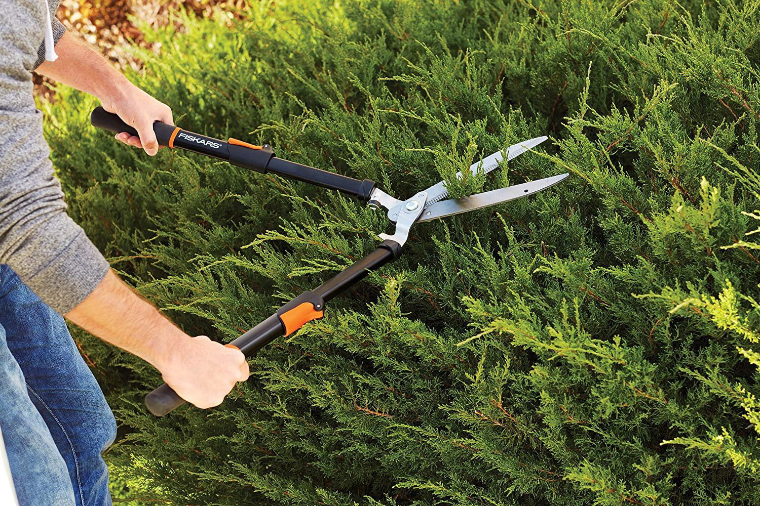 Fiskars 91696935J 25-33 Inch Power-Lever Extendable Hedge Shear 9169,8.5"