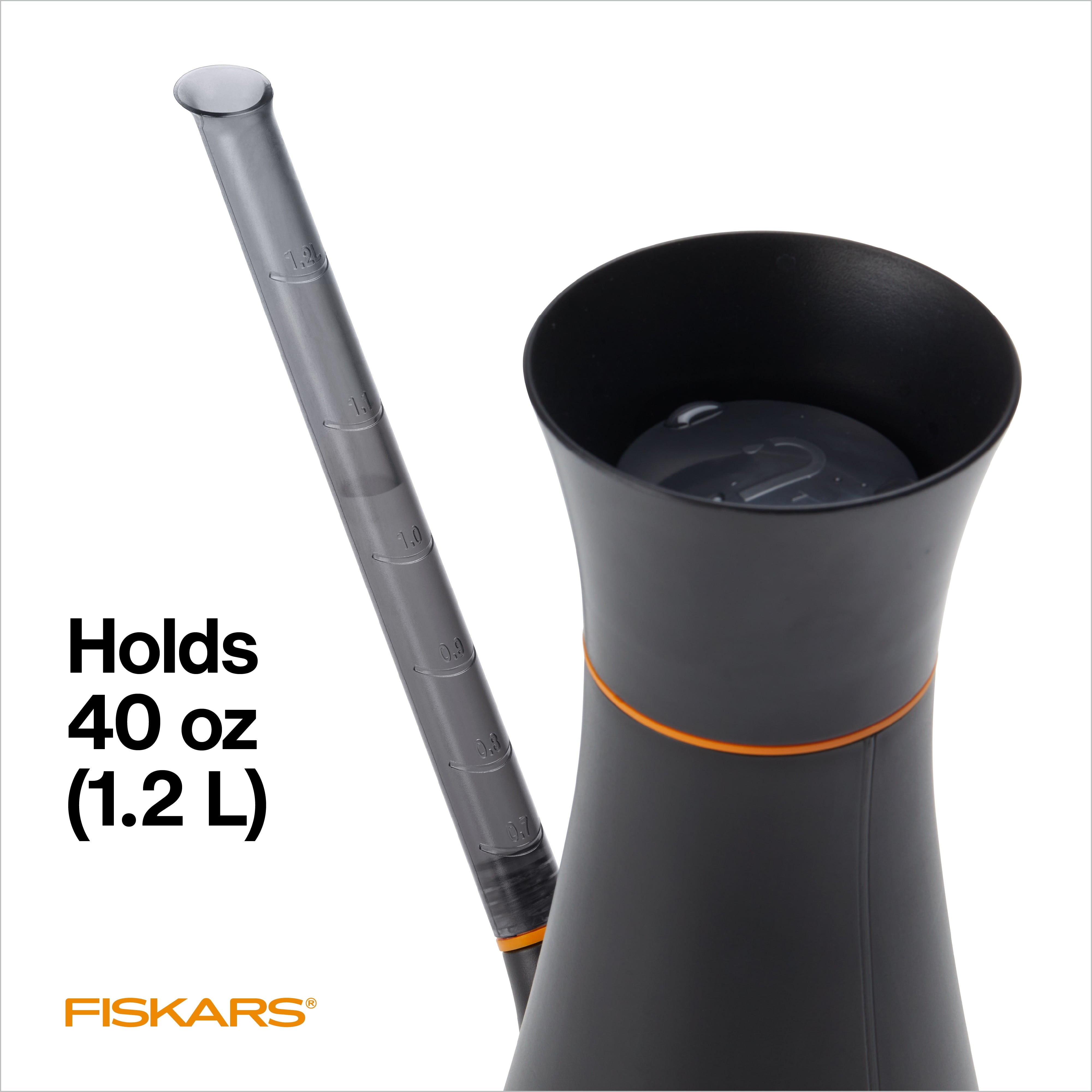 Fiskars Indoor and More Watering Can, Orange and Black