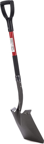 Radius Premium D-Handle Square-Point Shovel, Fiberglass Shaft