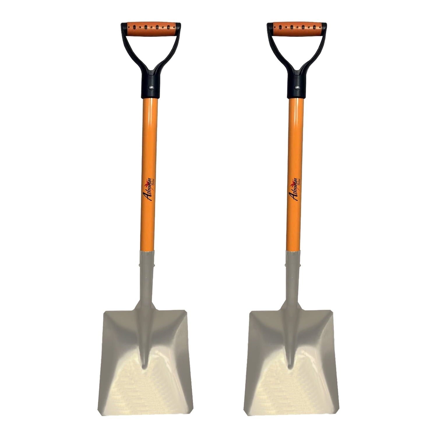 Ashmanonline Square Head Aluminum Snow Shovel with Durable Handle (2 Pack).