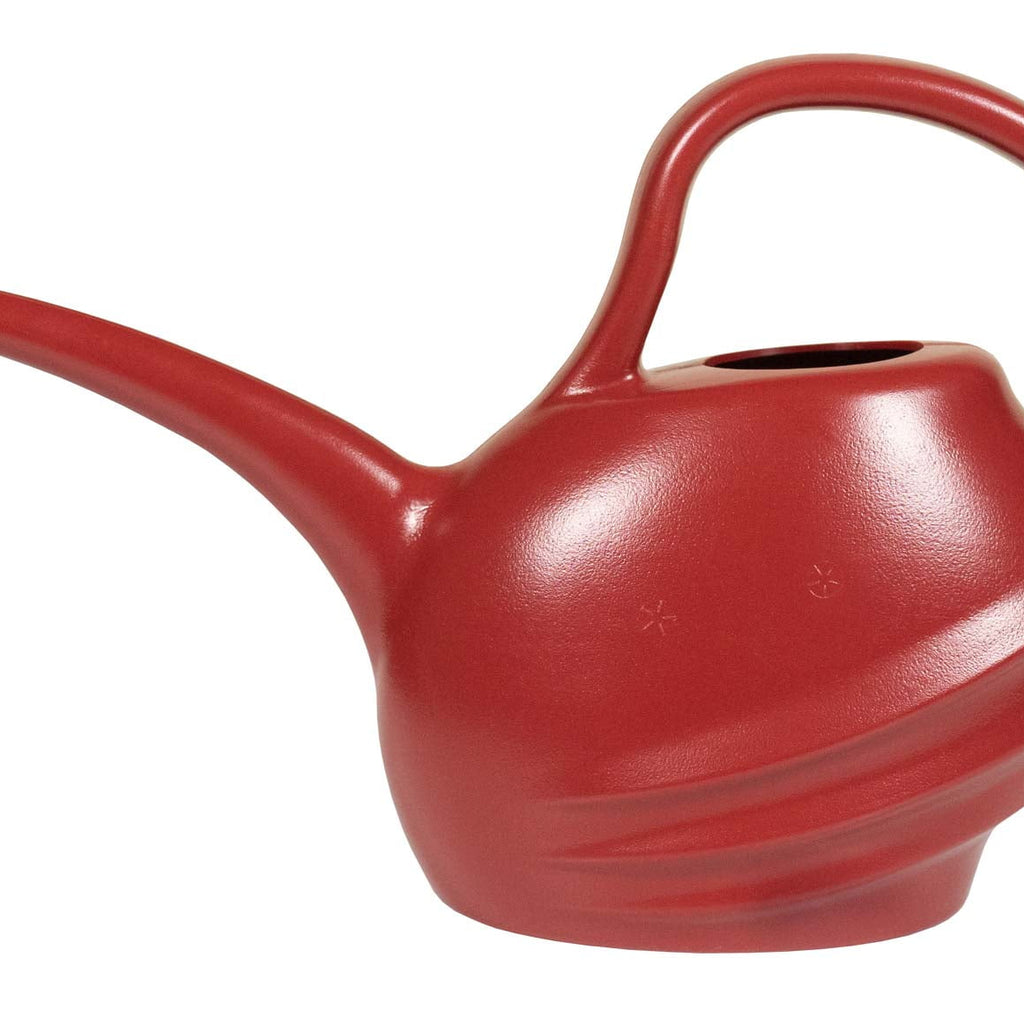 Fiskars Lightweight Plastic Watering Can w/ Long Spout, Lightweight, 1.5 L (Red)