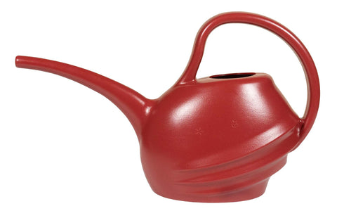 Fiskars Lightweight Plastic Watering Can w/ Long Spout, Lightweight, 1.5 L (Red)