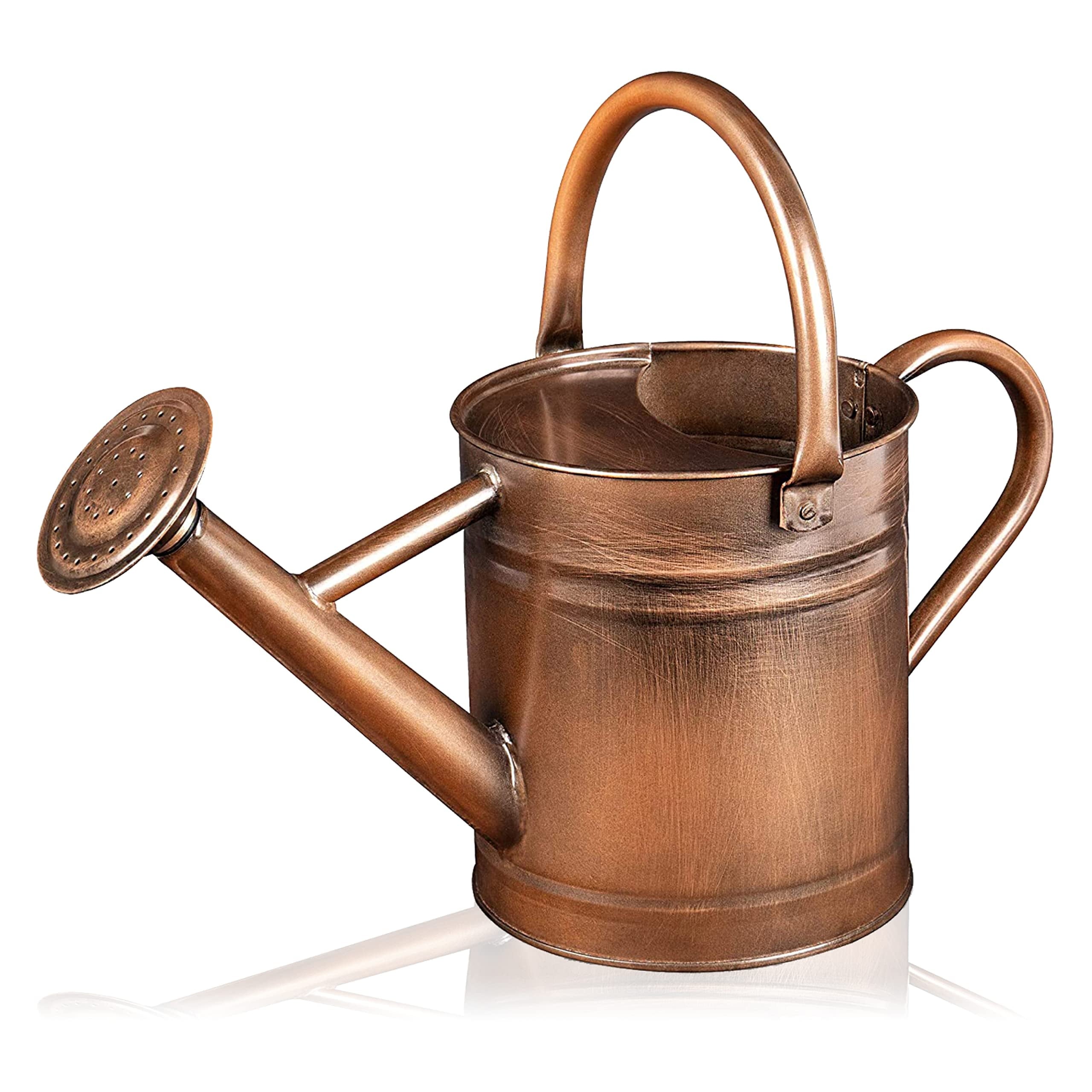 Homarden 81 oz. Copper Watering Can - Metal Spout - Galvanized for Indoor/Outdoor Plants - Gift & Decoration - Indoor Plant Watering Can, Watering Cans