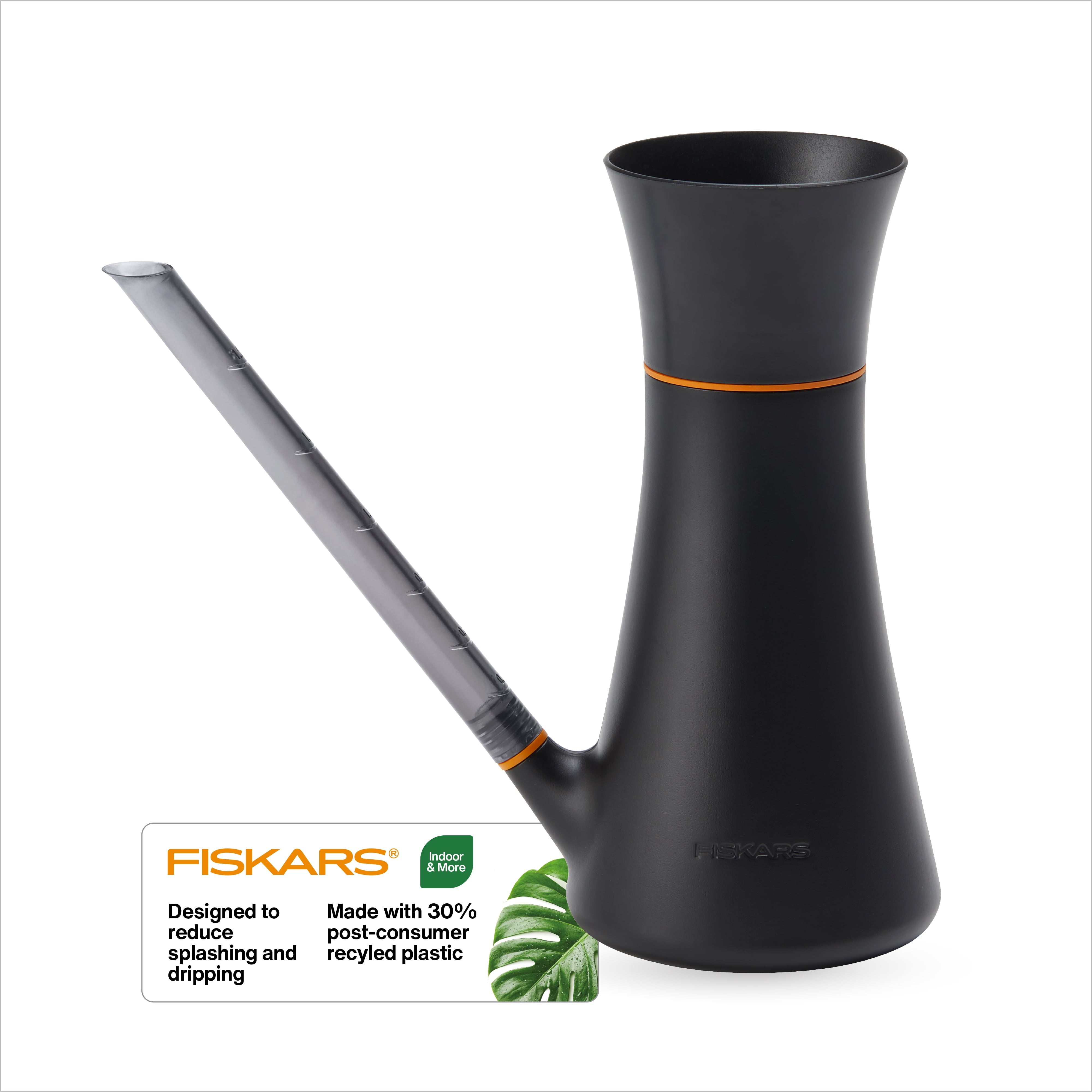 Fiskars Indoor and More Watering Can, Orange and Black