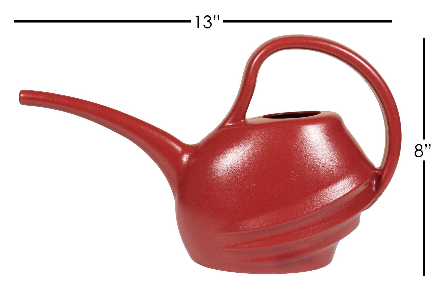 Fiskars Lightweight Plastic Watering Can w/ Long Spout, Lightweight, 1.5 L (Red)