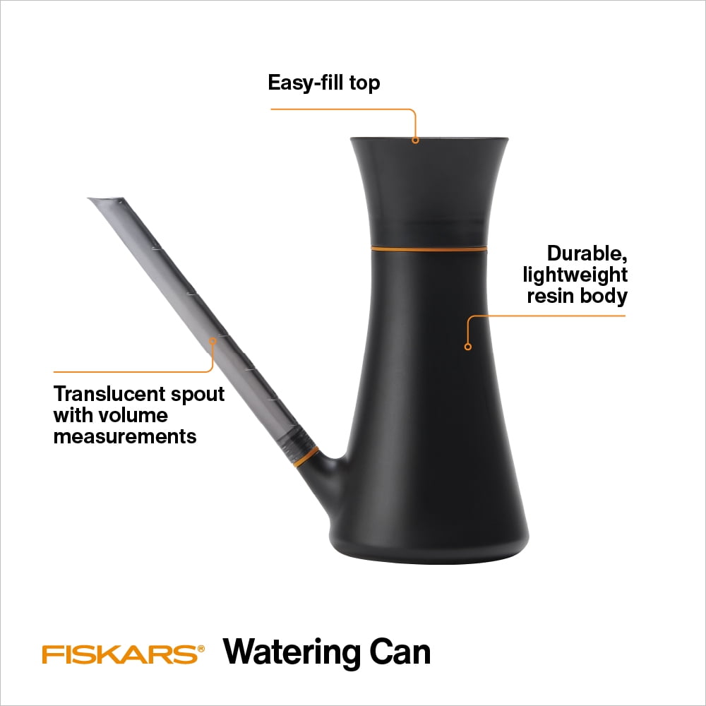 Fiskars Indoor and More Watering Can, Orange and Black